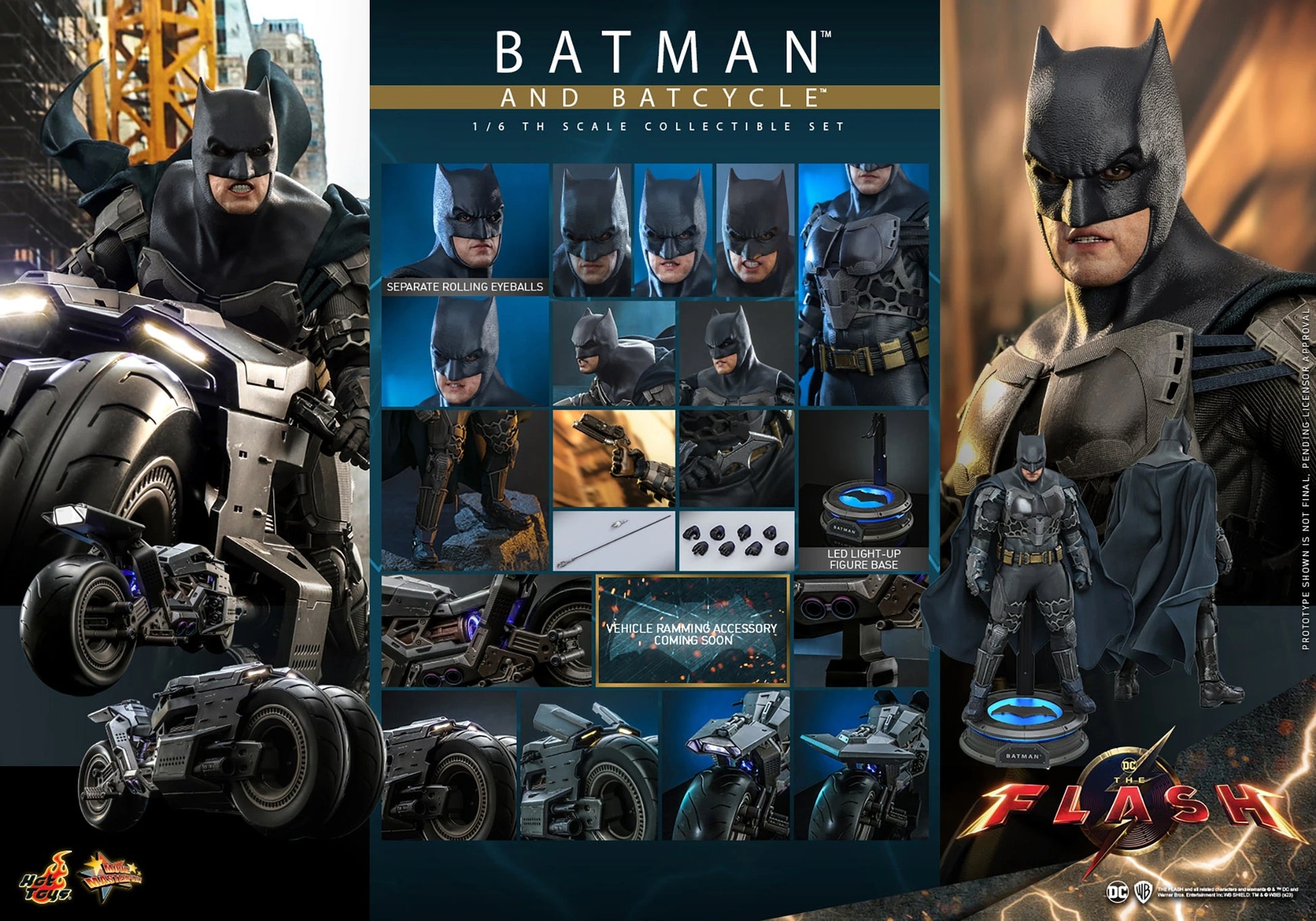 Batman and Batcycle - Sixth Scale Figure Set by Hot Toys