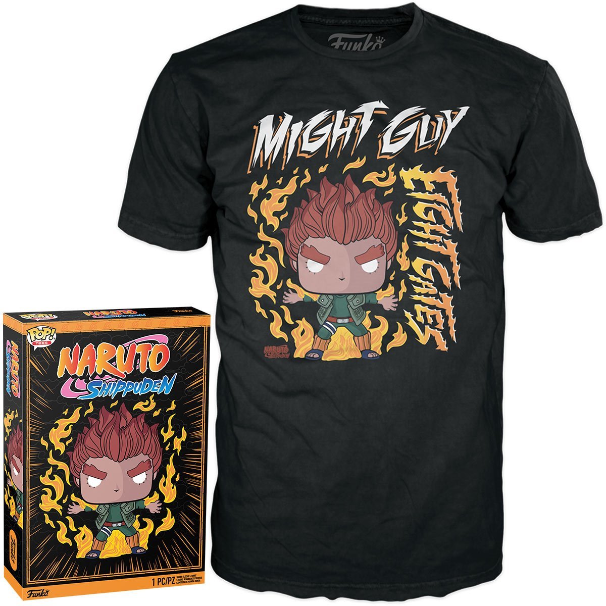 FUNKO TSHIRT NARUTO MIGHT GUY EIGHT INNER GATES X SMALL