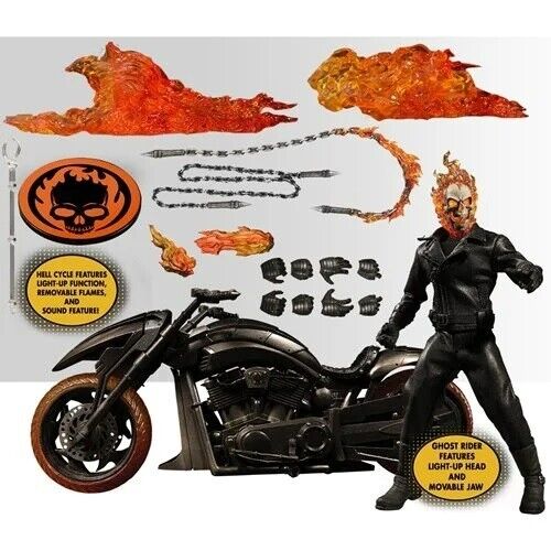 GHOST RIDER HELL CYCLE ONE 12 COLLECTION ACTION FIGURE SET