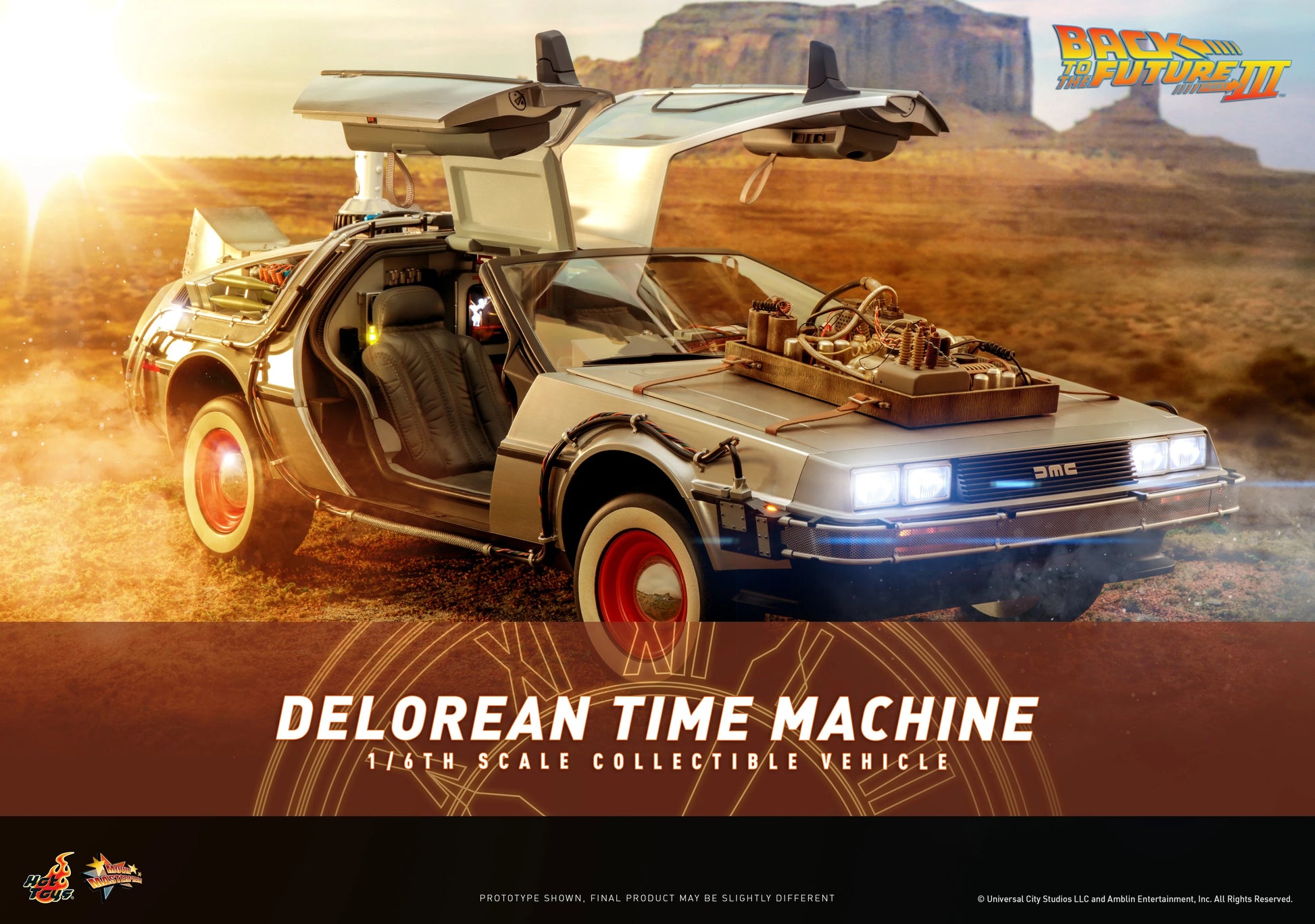 HOTTOYS BTTF DELOREAN TIME MACHINE 1/6