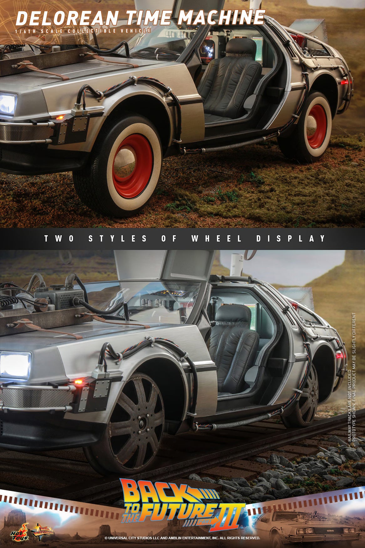 HOTTOYS BTTF DELOREAN TIME MACHINE 1/6