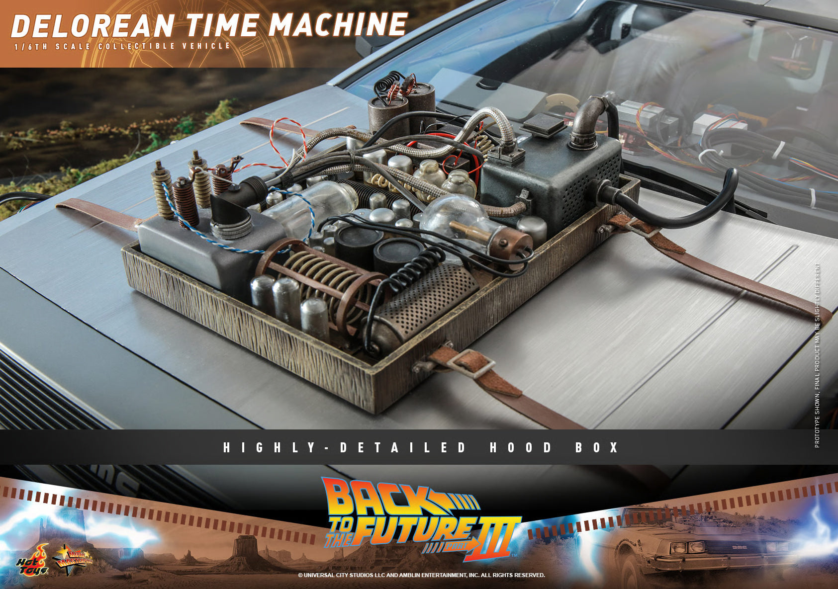 HOTTOYS BTTF DELOREAN TIME MACHINE 1/6