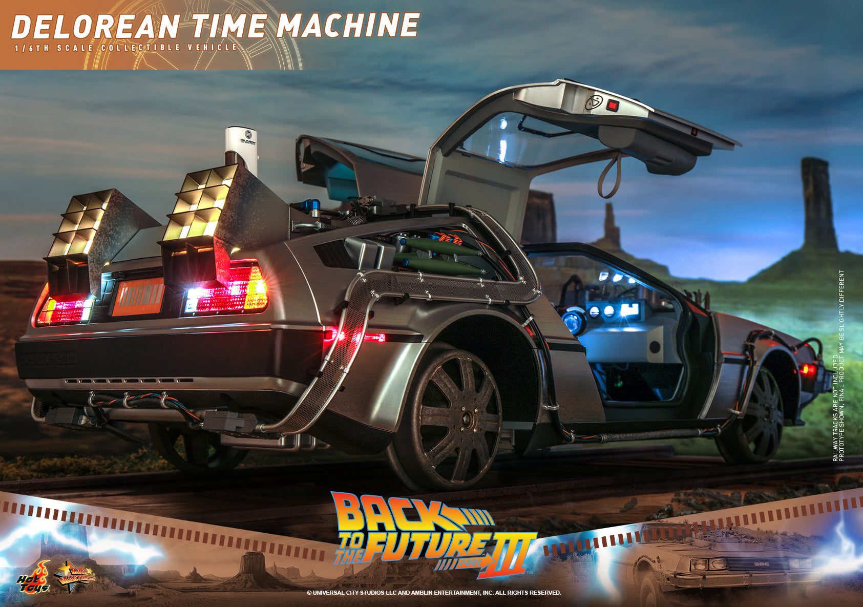 HOTTOYS BTTF DELOREAN TIME MACHINE 1/6