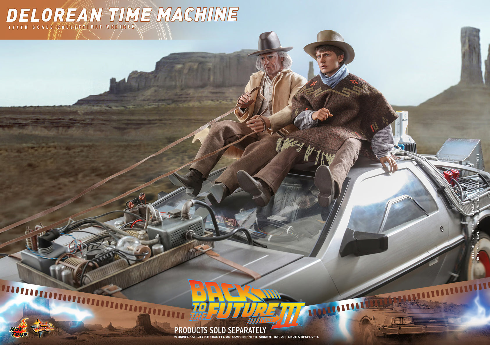 HOTTOYS BTTF DELOREAN TIME MACHINE 1/6