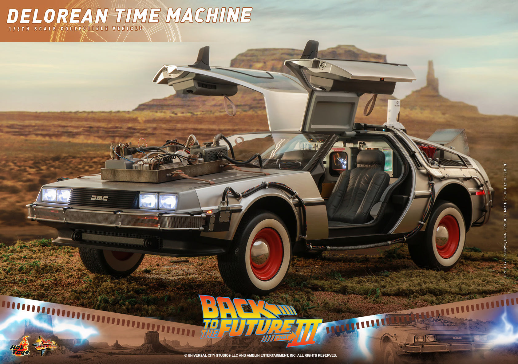 HOTTOYS BTTF DELOREAN TIME MACHINE 1/6