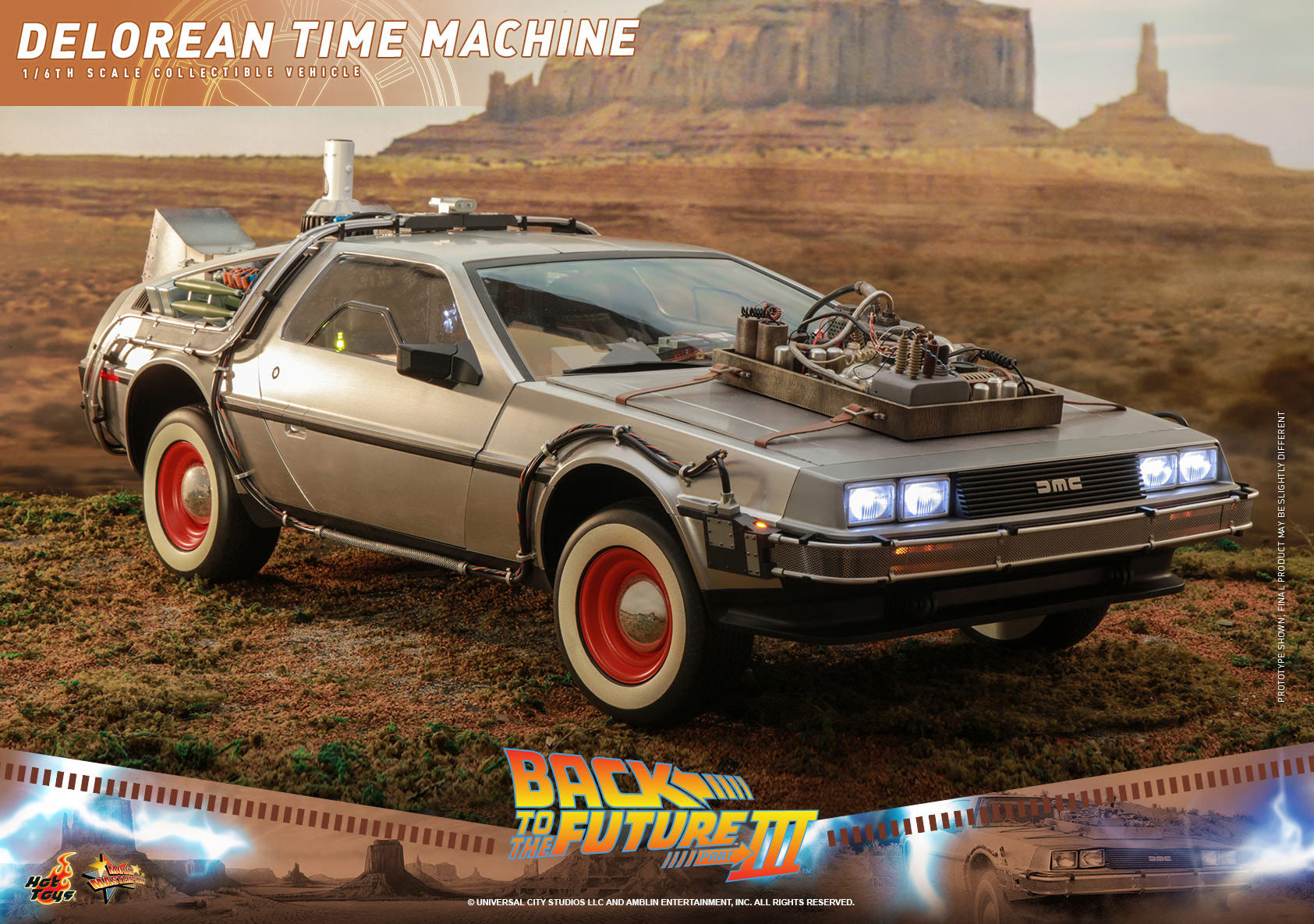 HOTTOYS BTTF DELOREAN TIME MACHINE 1/6