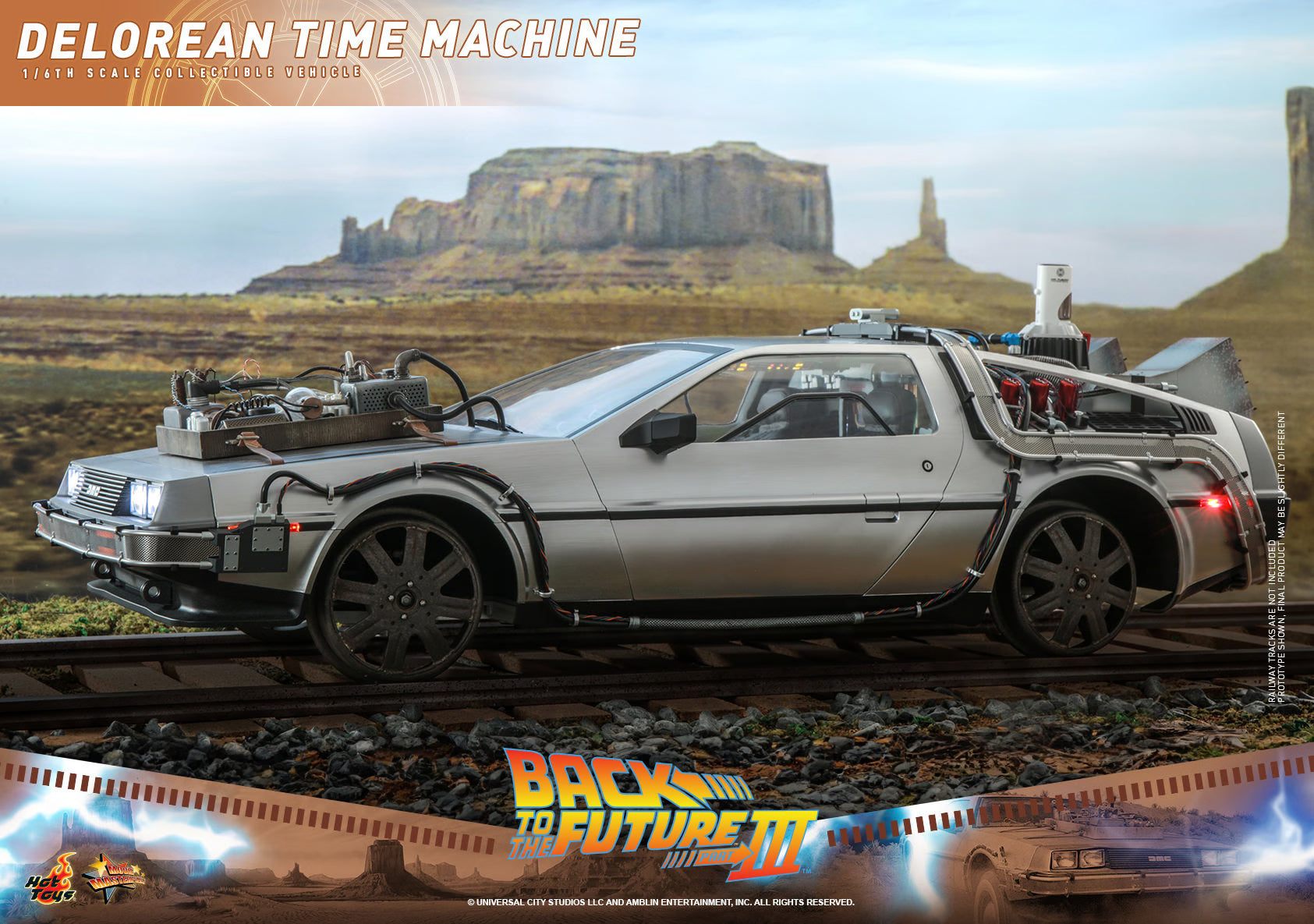 HOTTOYS BTTF DELOREAN TIME MACHINE 1/6