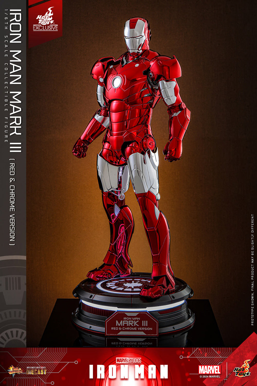 HOTTOYS IRON MAN MARK III (RED & CHROME VERSION) 1/6