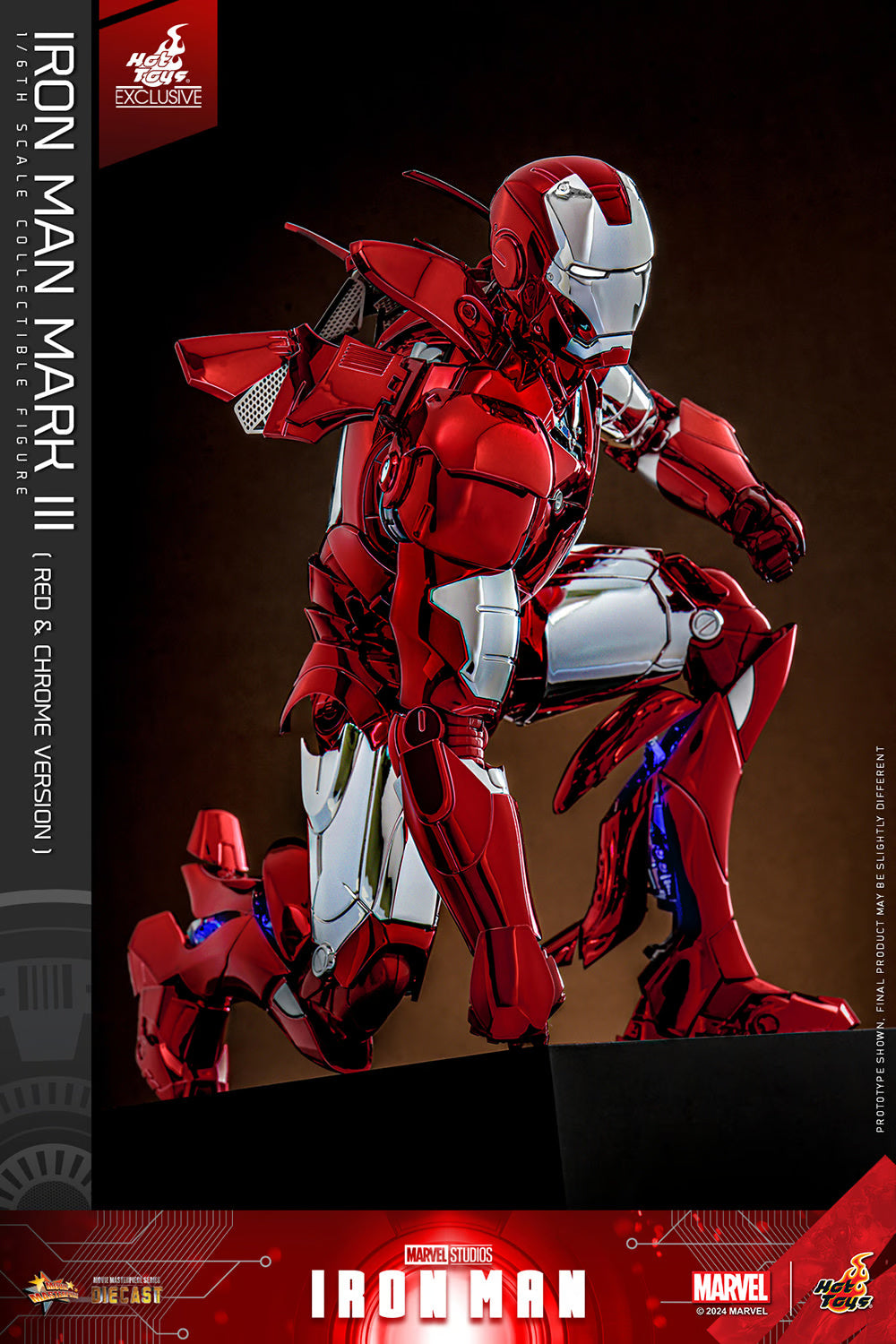 HOTTOYS IRON MAN MARK III (RED & CHROME VERSION) 1/6