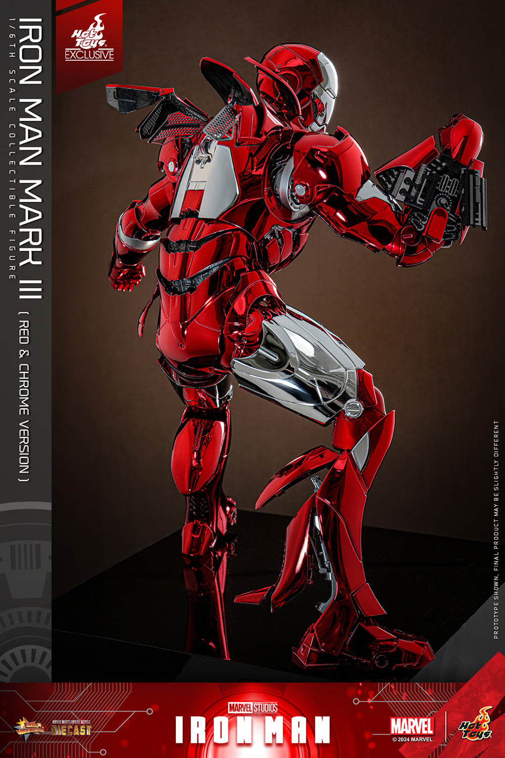 HOTTOYS IRON MAN MARK III (RED & CHROME VERSION) 1/6