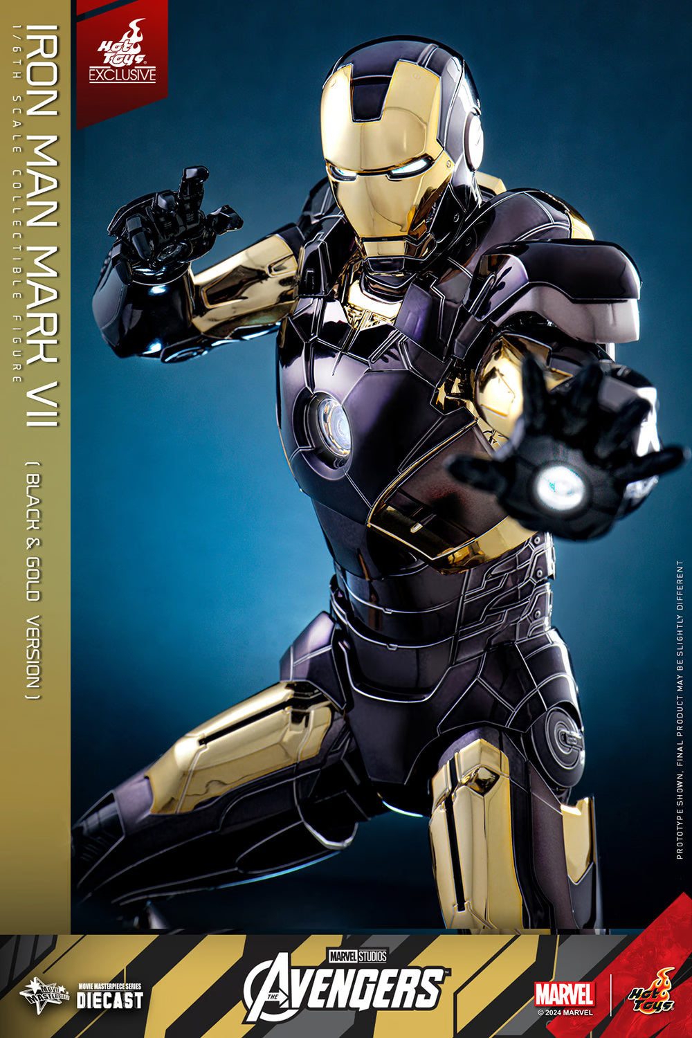 HOTTOYS IRON MAN MARK VII (BLACK & GOLD VERSION)