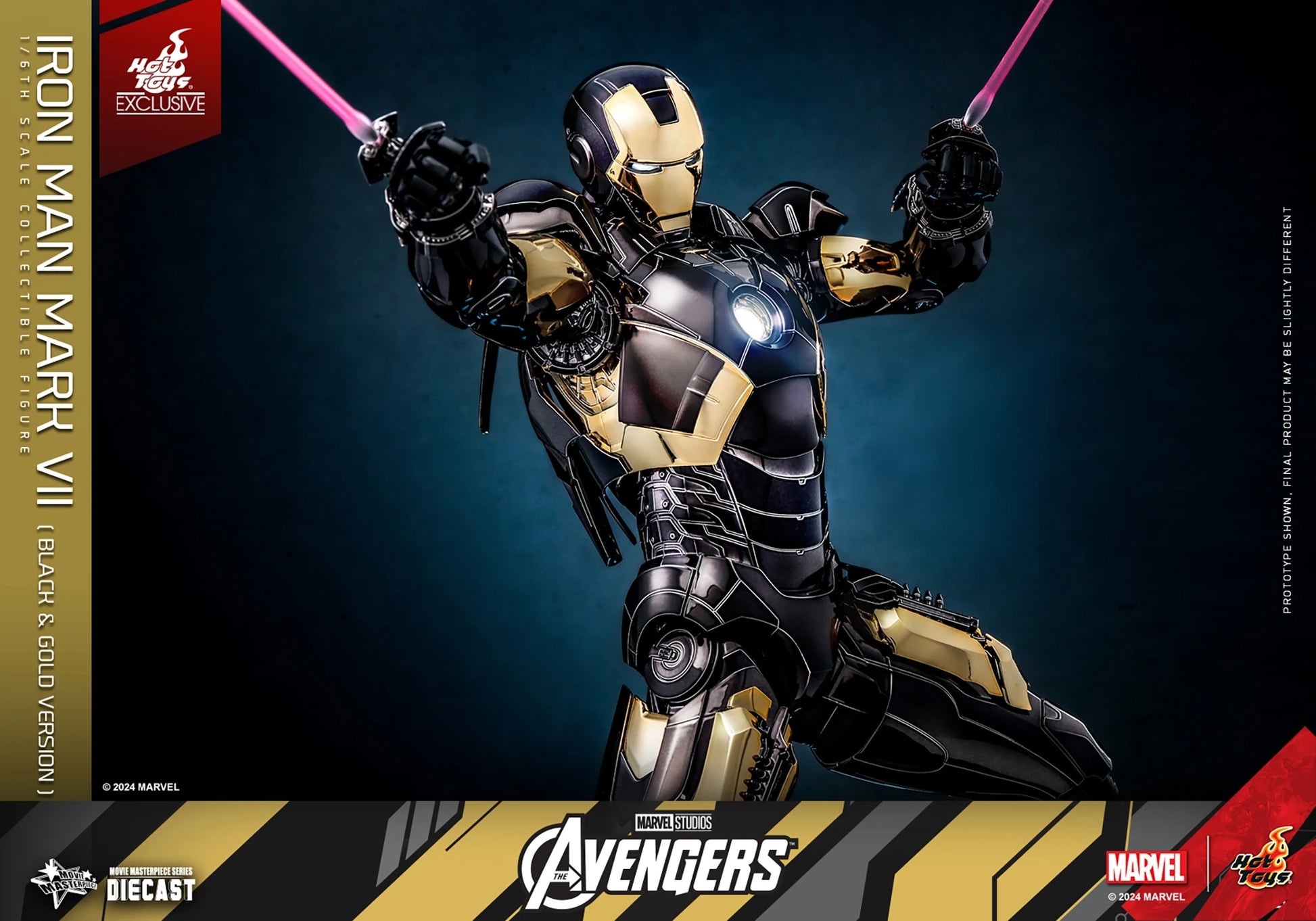 HOTTOYS IRON MAN MARK VII (BLACK & GOLD VERSION)