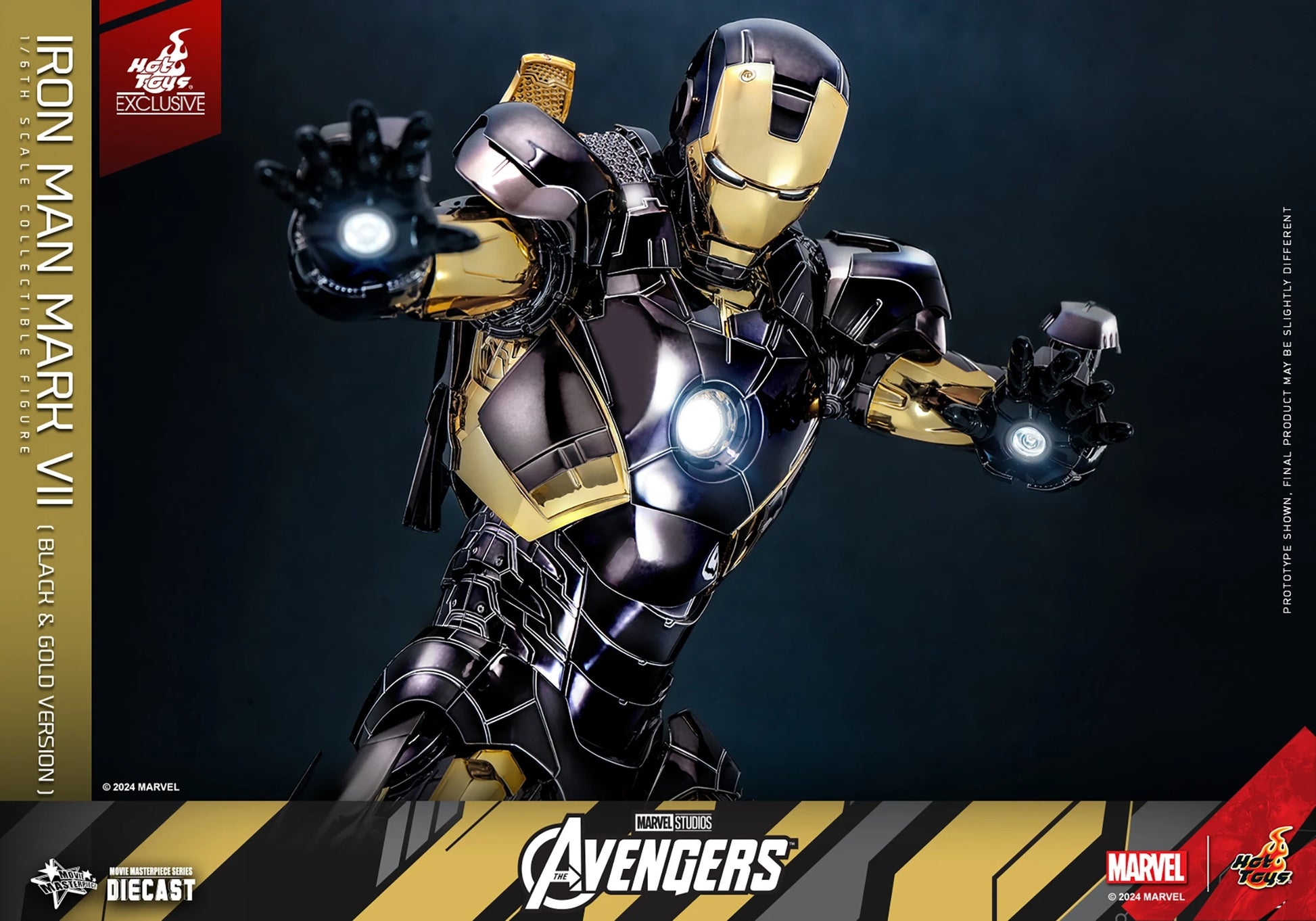 HOTTOYS IRON MAN MARK VII (BLACK & GOLD VERSION)