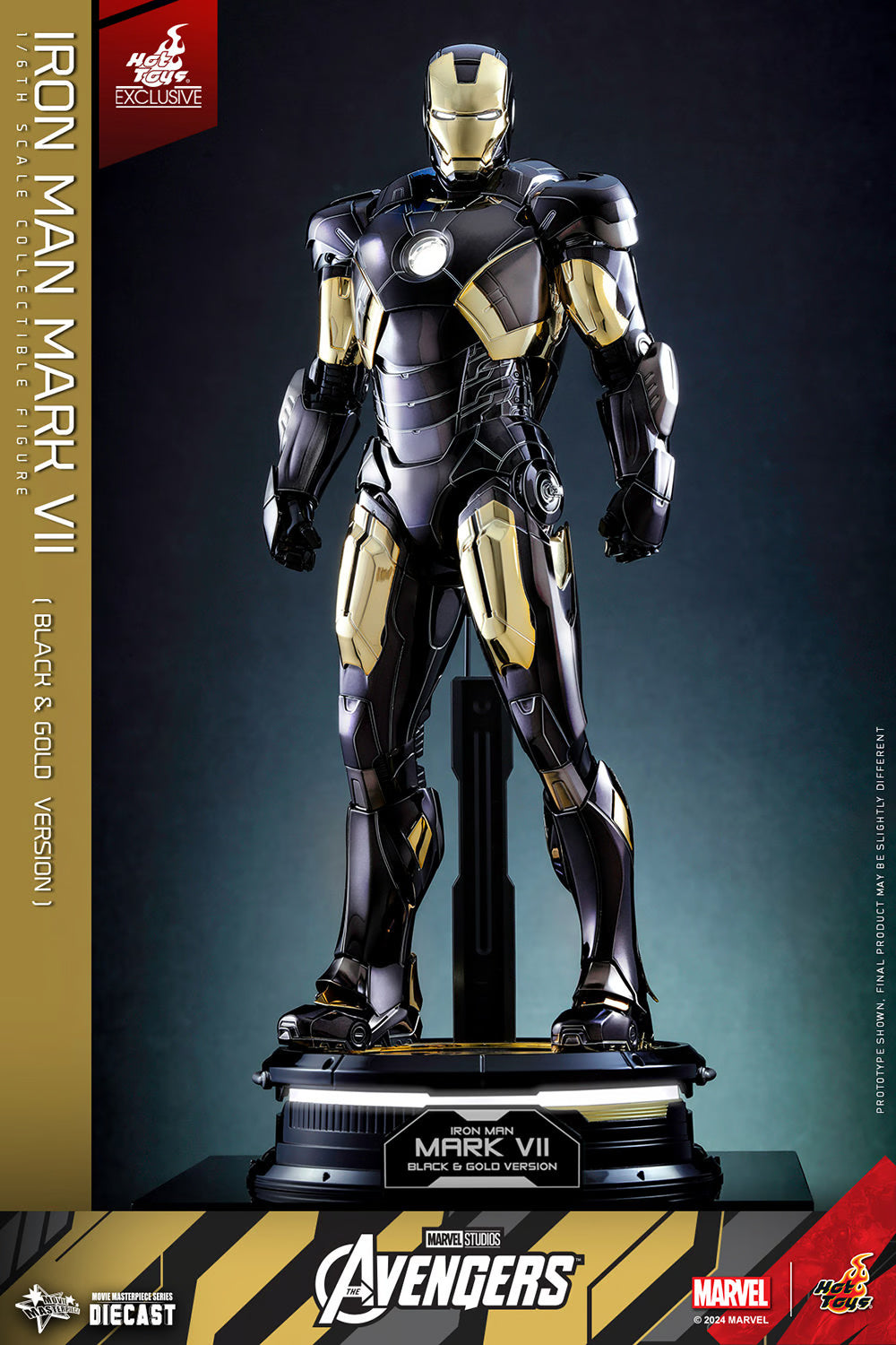 HOTTOYS IRON MAN MARK VII (BLACK & GOLD VERSION)