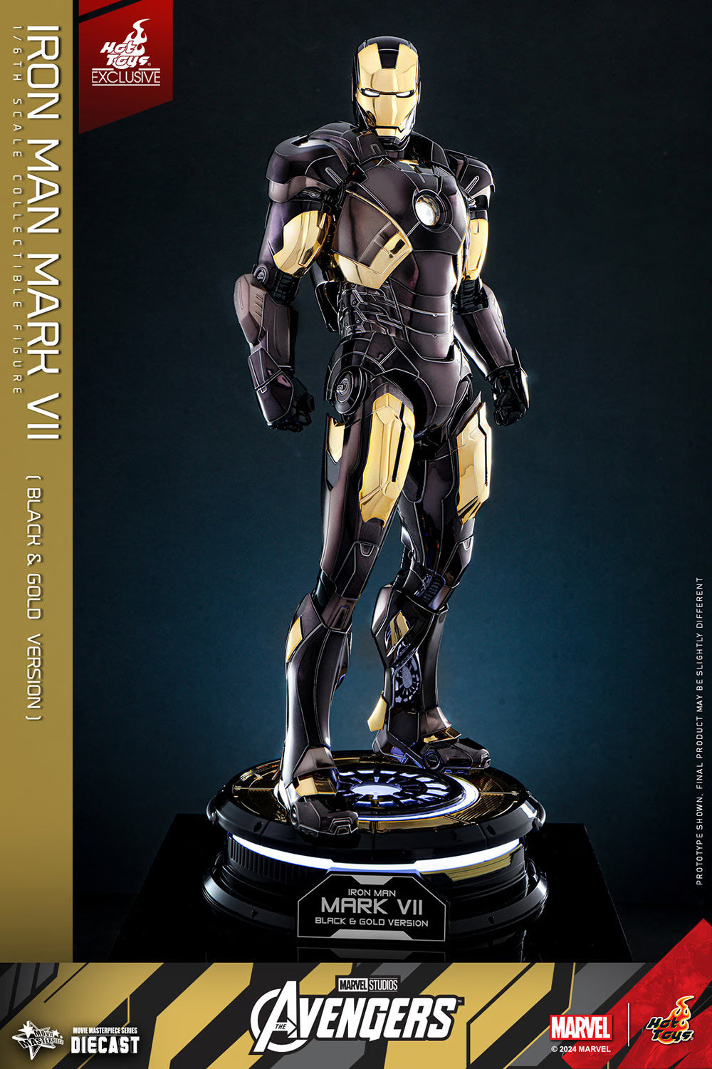 HOTTOYS IRON MAN MARK VII (BLACK & GOLD VERSION)