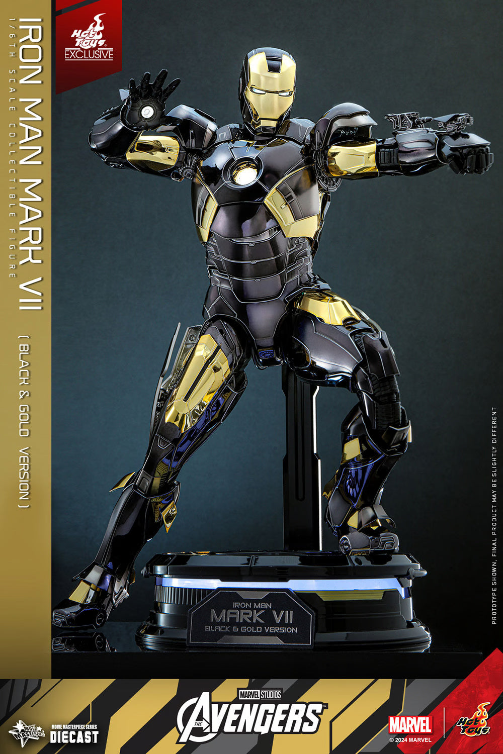 HOTTOYS IRON MAN MARK VII (BLACK & GOLD VERSION)