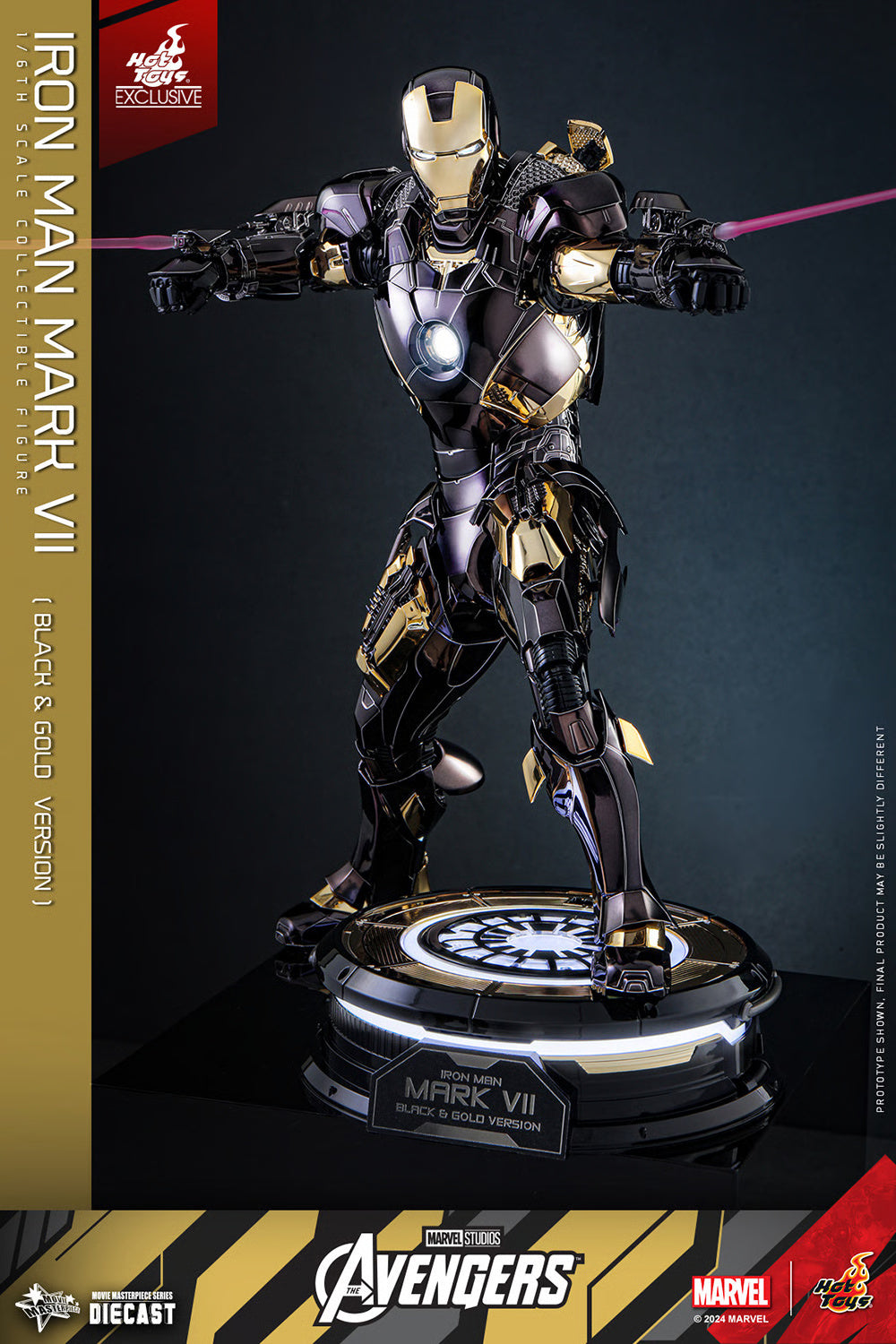 HOTTOYS IRON MAN MARK VII (BLACK & GOLD VERSION)