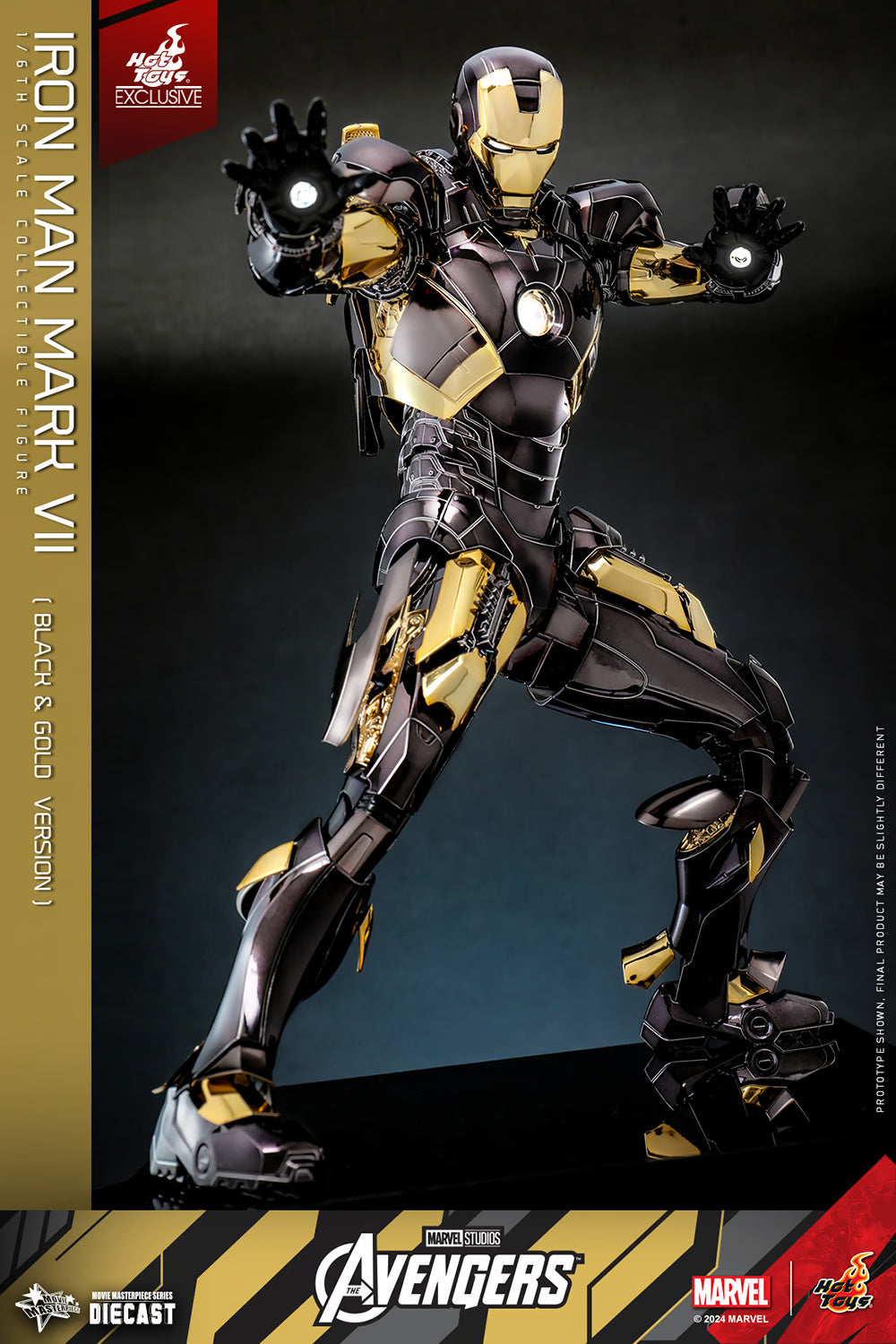 HOTTOYS IRON MAN MARK VII (BLACK & GOLD VERSION)