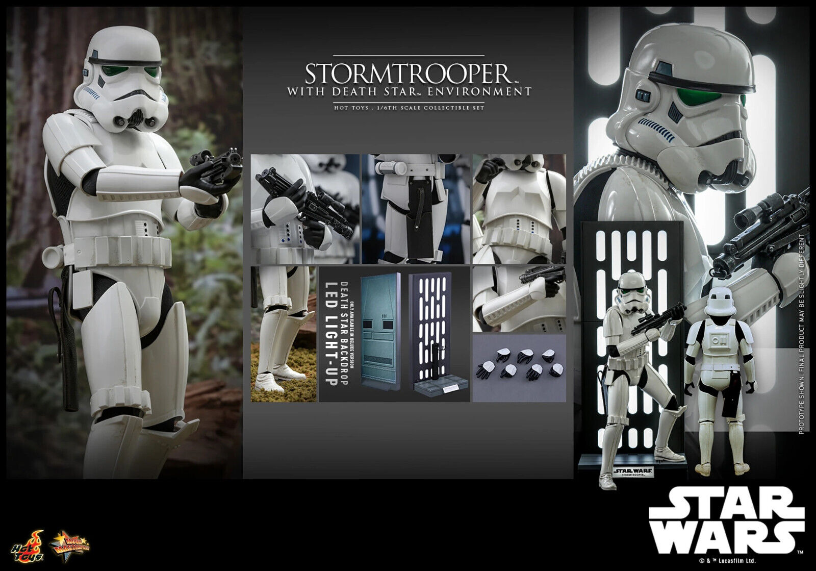 HOTTOYS STORMTROOPER W/ DEATH STAR ENVIRONMENT 1/6