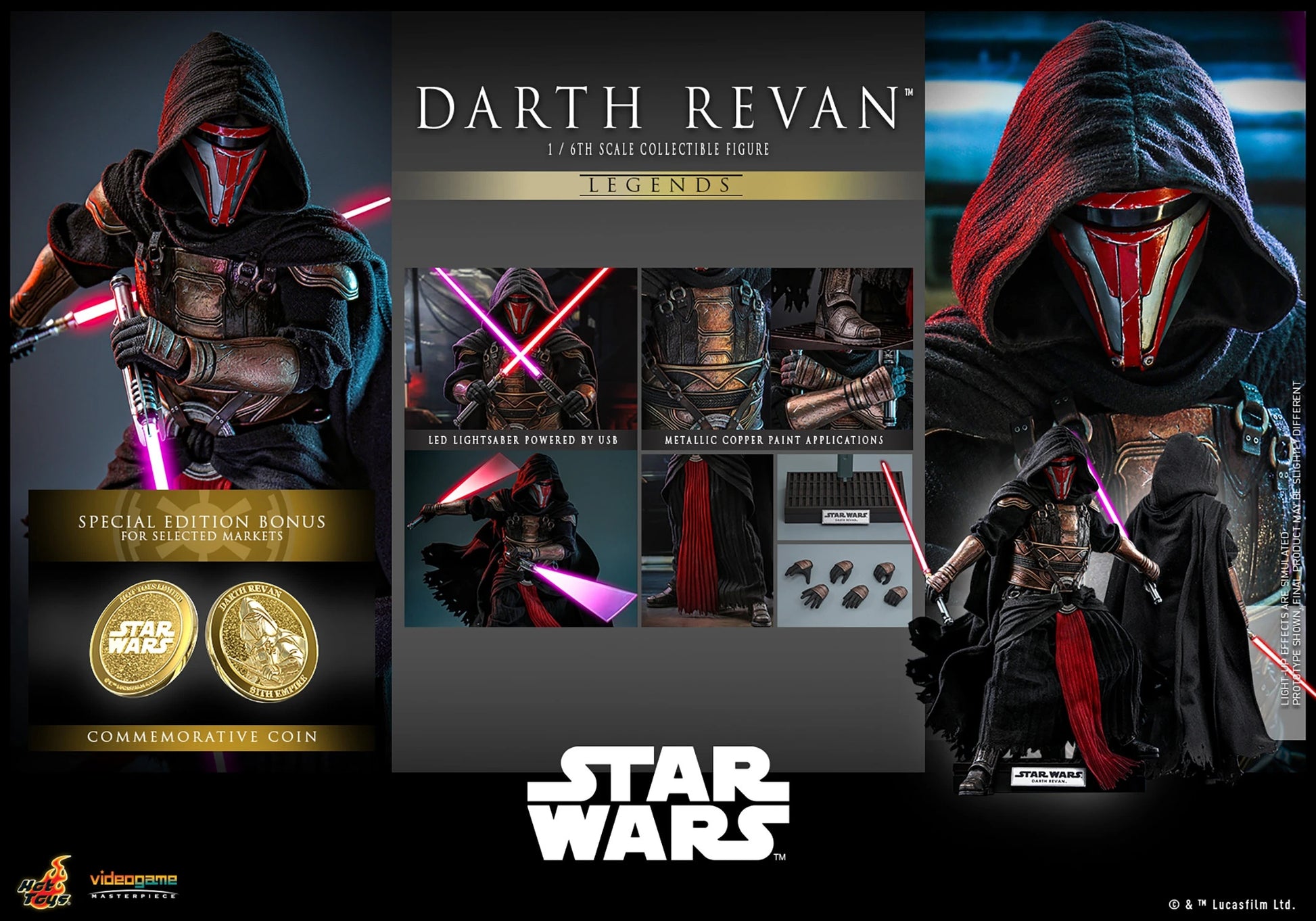 HOTTOYS SW DARTH REVAN EXCLUSIVE 1/6