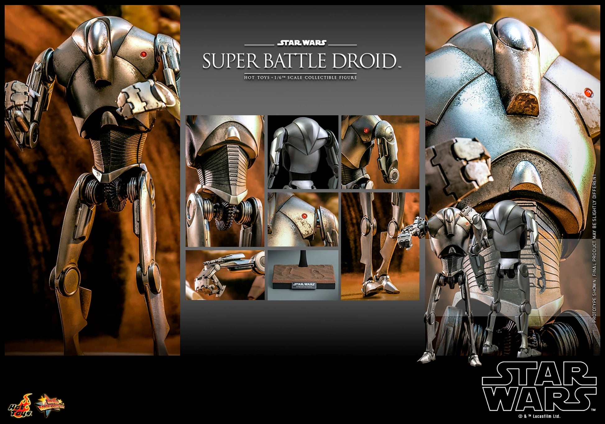 HOT TOYS SUPER BATTLE DROID EPII SIXTH SCALE