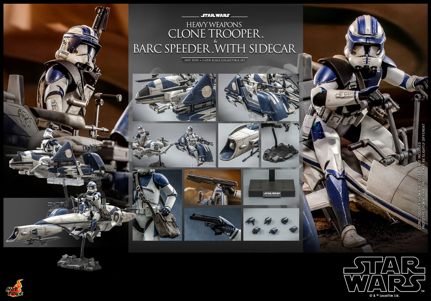 HW CLONE TROOPER AND BARC SPEEDER 16 HT