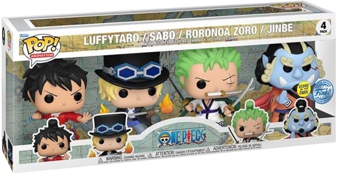 Funko Pop! / Luffytaro, Sabo, Roronoa Zoro, Jinbe (One Piece)