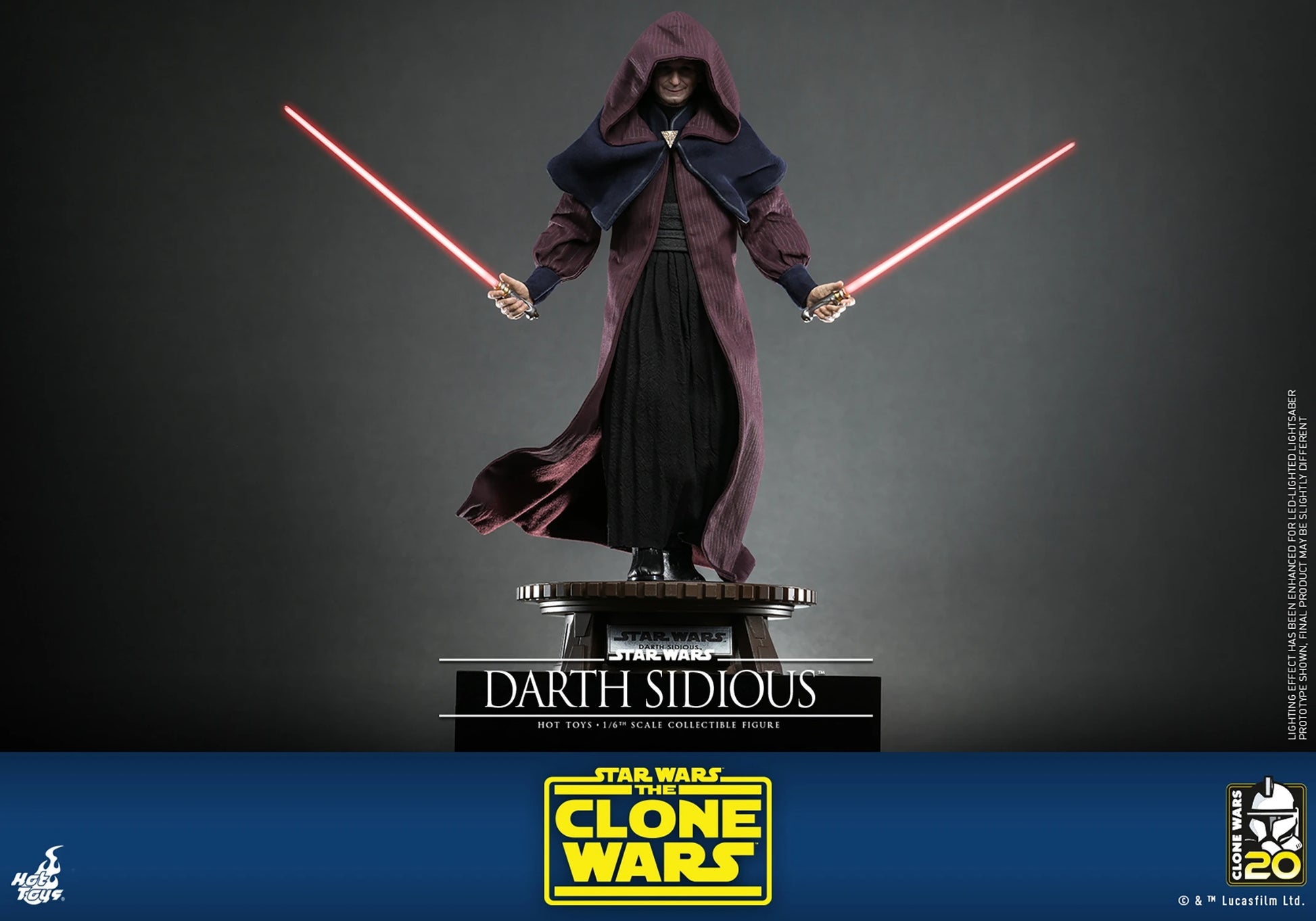 STAR WARS DARTH SIDIOUS SIXTH SCALE FIGURE BY HOT TOYS