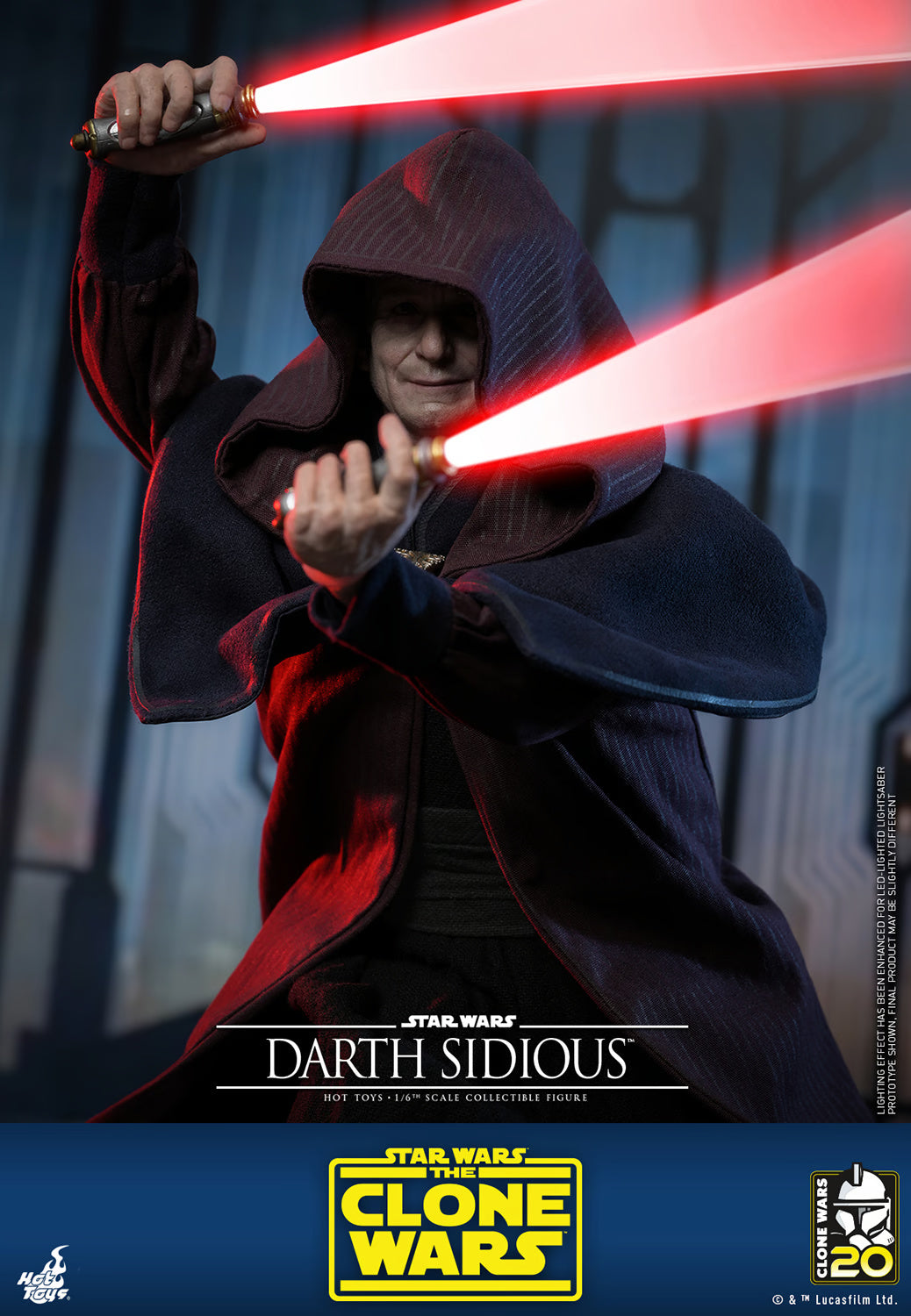 STAR WARS DARTH SIDIOUS SIXTH SCALE FIGURE BY HOT TOYS