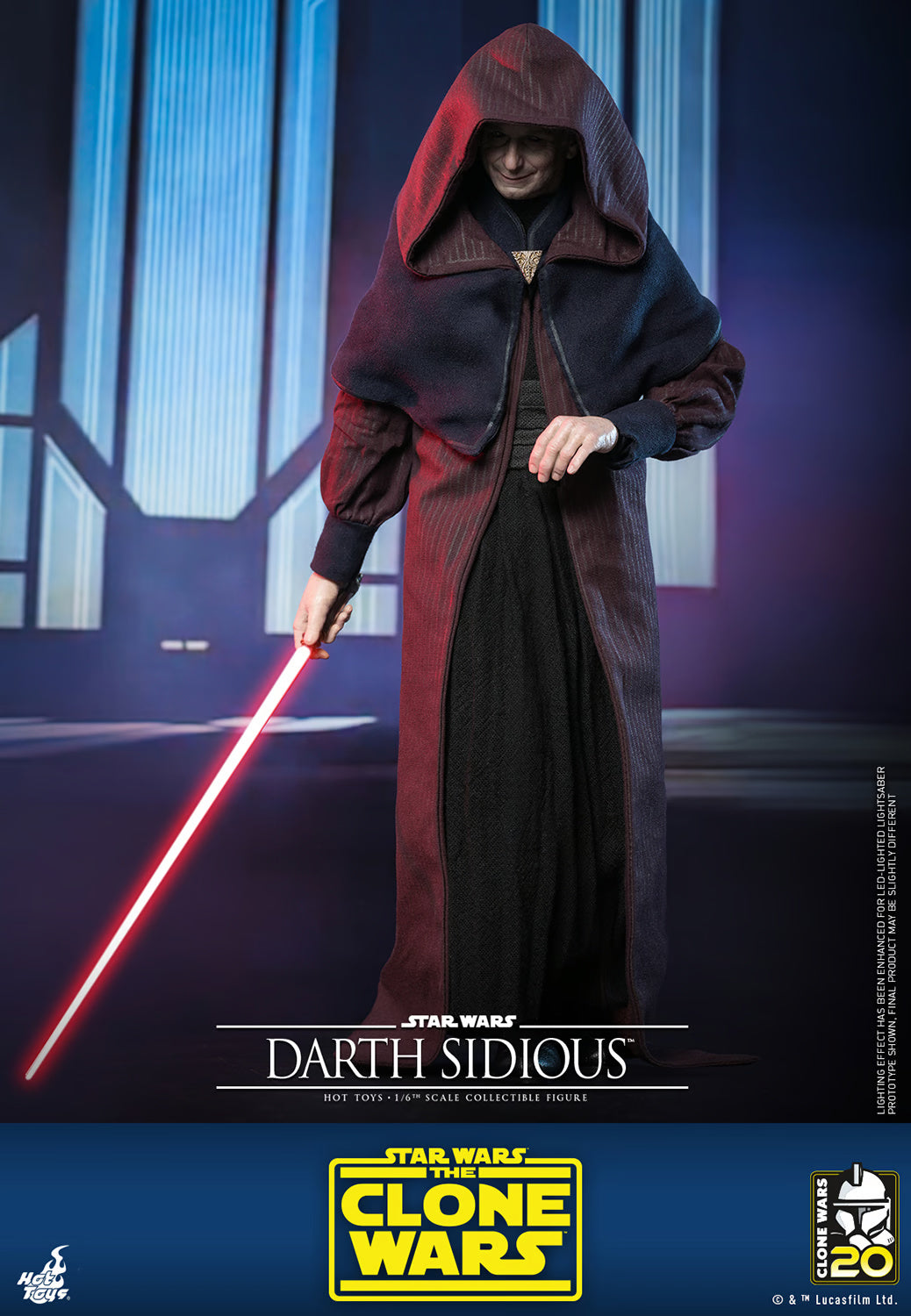 STAR WARS DARTH SIDIOUS SIXTH SCALE FIGURE BY HOT TOYS