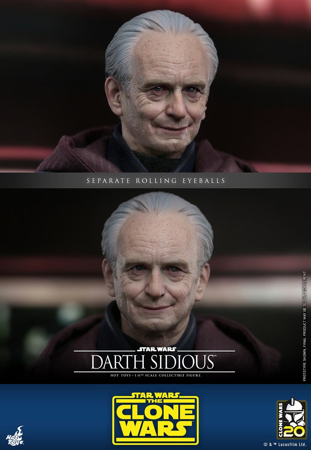 STAR WARS DARTH SIDIOUS SIXTH SCALE FIGURE BY HOT TOYS