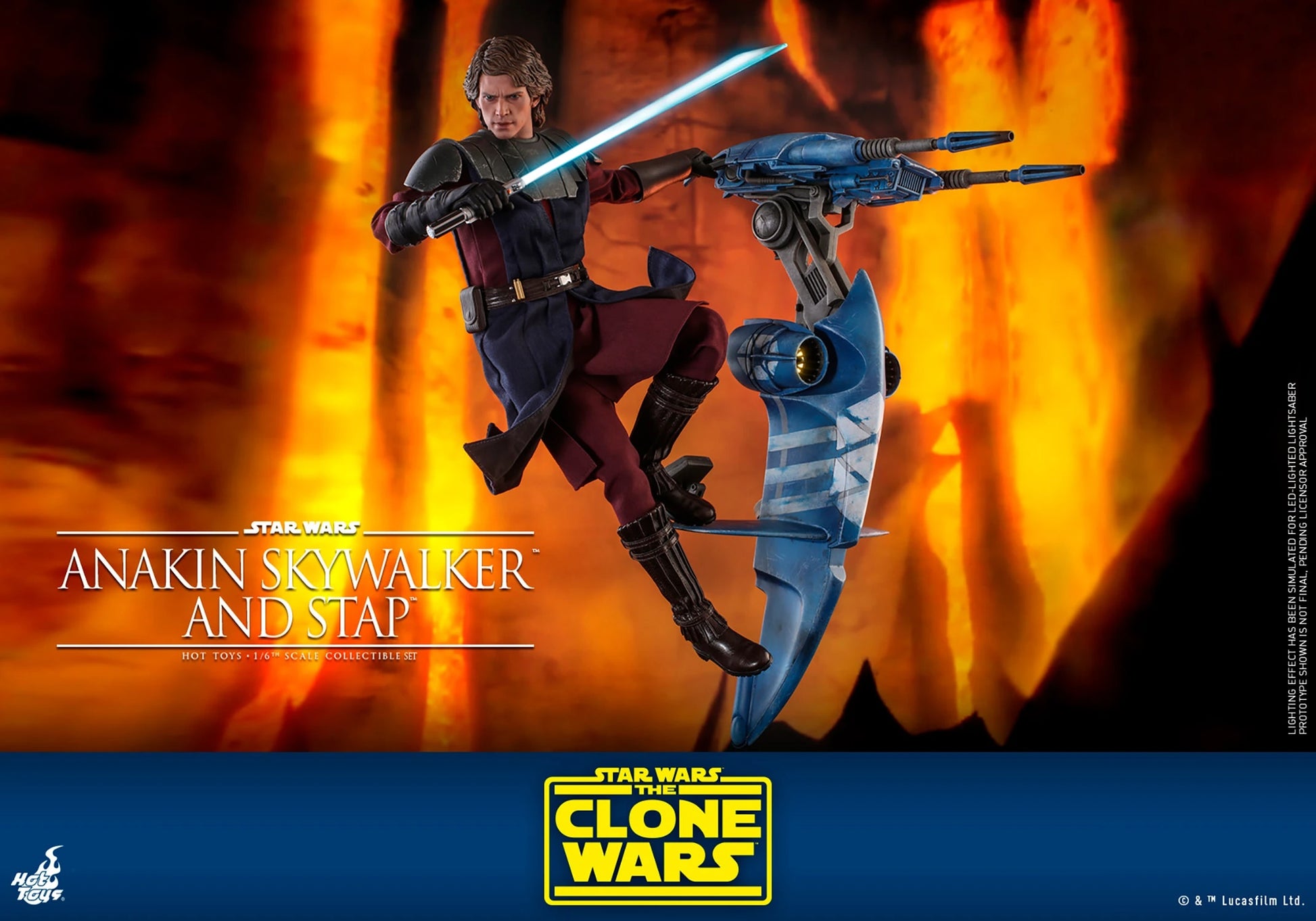 STAR WARS THE CLONE WARS ANAKIN SKYWALKER AND STAP COLLECTIBLE SET