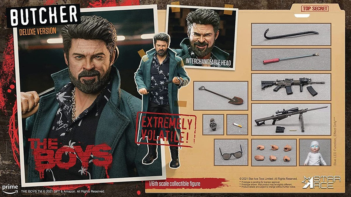 THE BOYS S1 SIXTH SCLE FIGURE BILLY BUTCHER DELUXE VERSION