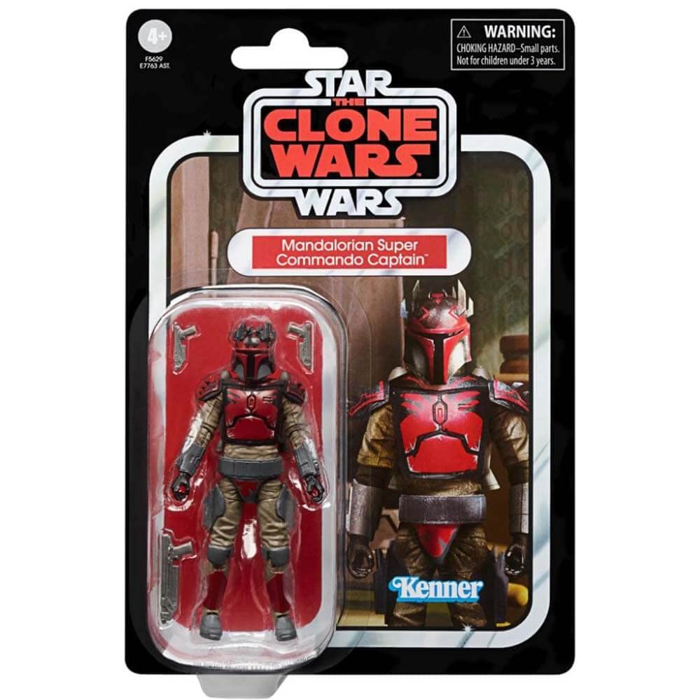THE VINTAGE COLLECTION THE CLONE WARS MANDALORIAN SUPER COMMANDO CAPTAIN