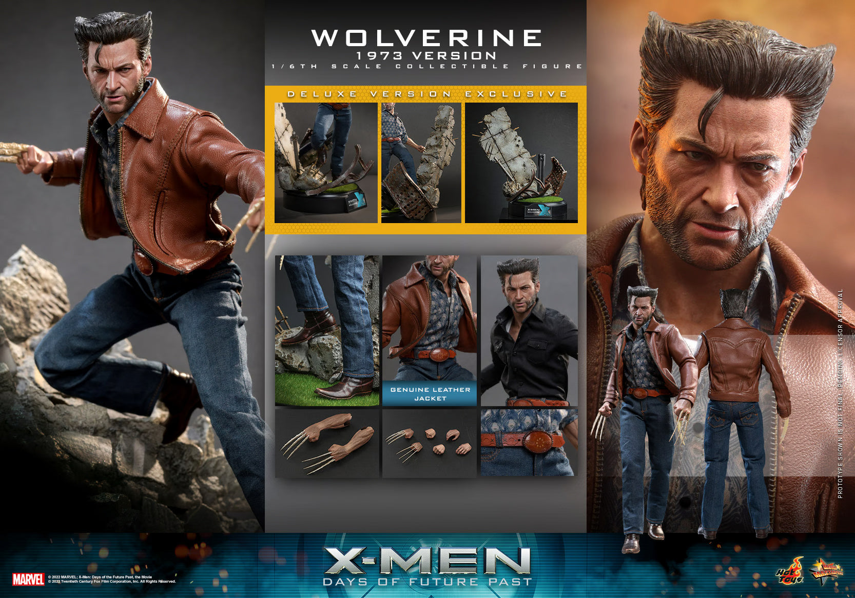 WOLVERINE 1973 VERSION DELUXE VERSION SIXTH SCALE HOT TOYS