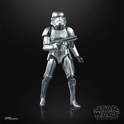 HASBRO BLACK SERIES STAR WARS - CARBONIZED SILVER STORMTROOPER EXCLUSIVE RA