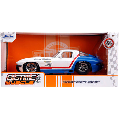 BTM 1963 CORVETTE STINGRAY BLUE WHITE 1