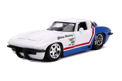 BTM 1963 CORVETTE STINGRAY BLUE WHITE 1