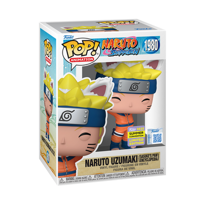 FUNKO POP NARUTO UZUMAKI (SASUKES PAW ENCYCLOPEDIA) #1980 SDCC
