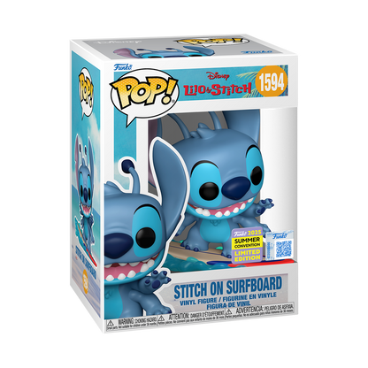 FUNKO POP STITCH ON SURFBOARD #1594 SDCC25