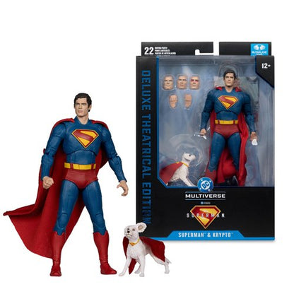DC MULTIVERSE THEATRICAL DELUXE WAVE 1 SUPERMAN MOVIE SUPERMAN AND KRYPTO
