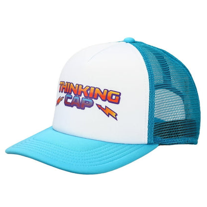 TRUCKER HAT STRANGER THINGS NETFLIX SERIES BLUE Y  WHITE THINKING HAT
