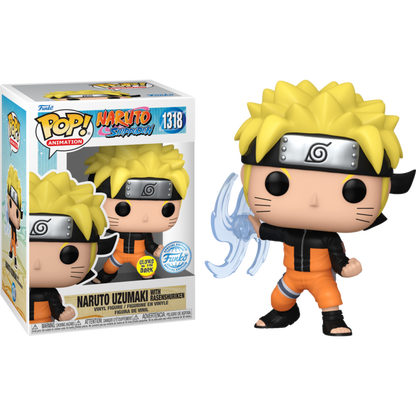 FUNKO POP NARUTO UZUMAKI WITH RASENSHURIKEN FS GITD #1318