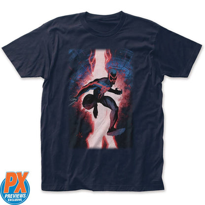 MARVEL SPIDER MAN 2099 TUNNEL NAVY BLUE T SHIRT LARGE PX