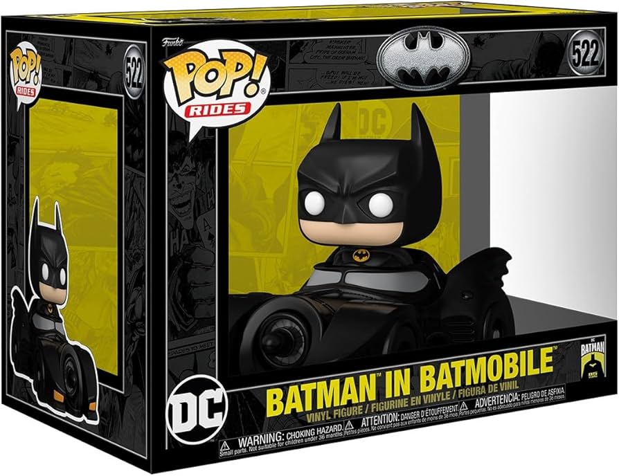 BATMAN 85TH ANNIVERSARY BATMAN IN BATMOBILE DELUXE FUNKO POP! RIDE #522