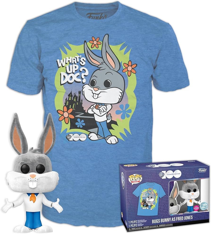 BOXED TEE WARNER BROS 100 BUGS BUNNY AS FRED JONES T-SHIRT