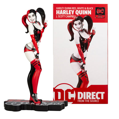 HARLEY QUINN RED  WHITE Y BLACK J SCOTT CAMPBELL