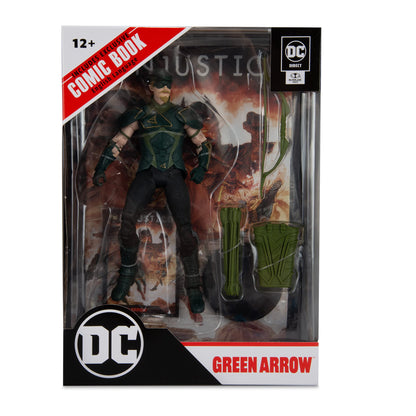 DC DIRECT GREEN ARROW FIGURE WITH INJUSTICE 2 COMIC