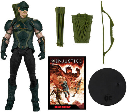 DC DIRECT GREEN ARROW FIGURE WITH INJUSTICE 2 COMIC