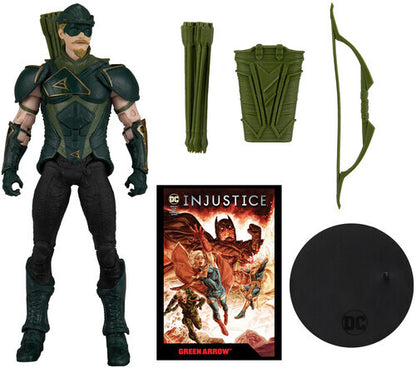 DC DIRECT GREEN ARROW FIGURE WITH INJUSTICE 2 COMIC